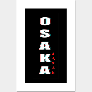 Osaka, Japan Text Posters and Art